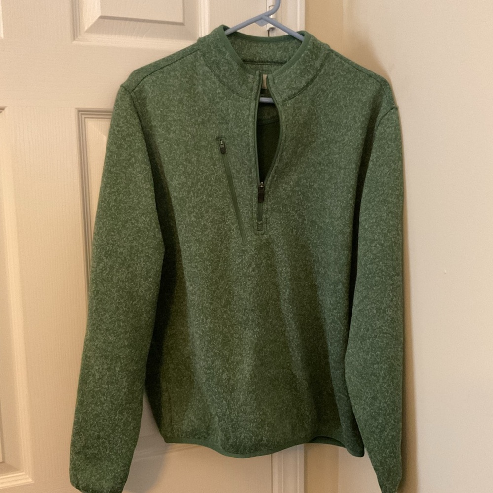 Forest Green Zip-Up Men's Sweater